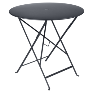 Fermob Bistro table de jardin pliante en métal carbone Ø 77 cm Fermob Bistro table de jardin pliante en métal carbone Ø 77 cm