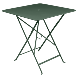 Fermob Bistro table de jardin pliante en métal vert cèdre 71 x 71 cm Fermob Bistro table de jardin pliante en métal vert cèdre 71 x 71 cm