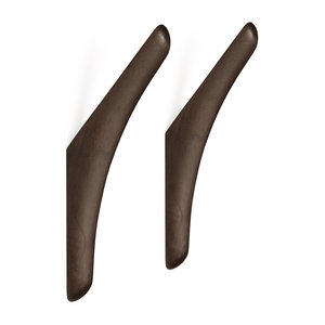 Ethnicraft PI porte-manteau en acajou marron foncé lot de 2 Ethnicraft PI porte-manteau en acajou marron foncé lot de 2