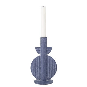 Bloomingville Bess bougeoir bleu en polyresin