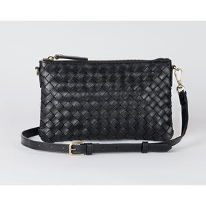 O My Bag Lexi sac à main en cuir tissé classique noir O My Bag Lexi sac à main en cuir tissé classique noir