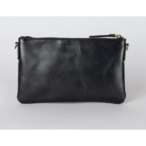 O My Bag Lexi handtas - klassiek geweven leder zwart