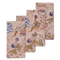 Hydrangea servet peach 45 x 45 - set van 4