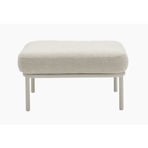 Vincent Sheppard Kodo modular outdoor pouf dune white incl. coussin d'assise carbon beige