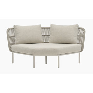 Vincent Sheppard Kodo modular outdoor module d'angle dune white incl. 1 coussin d'assise et 2 coussins de dossier carbon beige