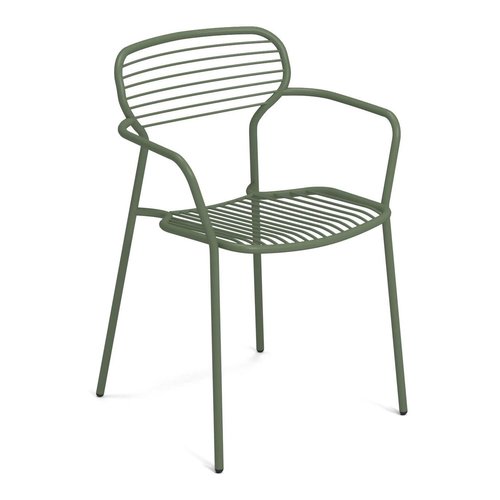 Emu Apero tuinstoel met armleuningen military green