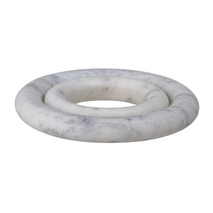 Bloomingville Finola dessous de plat en marbre blanc - lot de 2