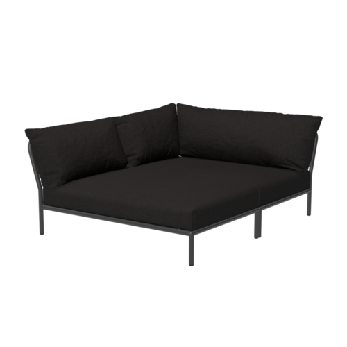 Houe Level2 lounge sofa cosy corner left sunbrella heritage - donkergrijs frame