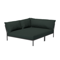 Level2 lounge sofa cosy corner left sunbrella heritage - donkergrijs frame