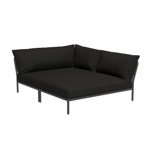 Houe Level2 lounge sofa cosy corner right sunbrella heritage - donkergrijs frame