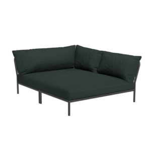 Houe Level2 lounge sofa cosy corner right sunbrella heritage - donkergrijs frame