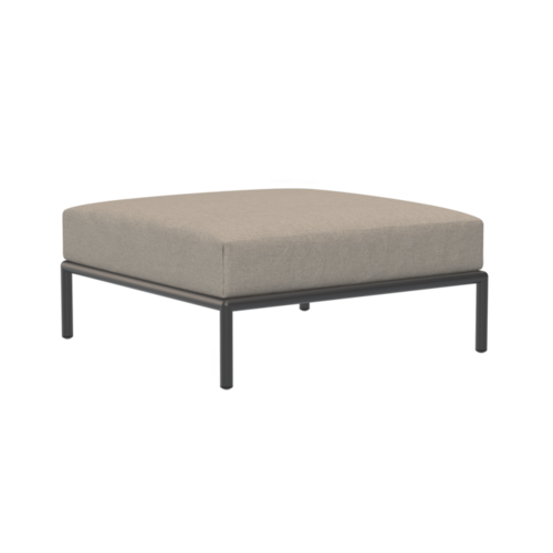 Houe Level2 lounge sofa ottoman sunbrella heritage - donkergrijs frame