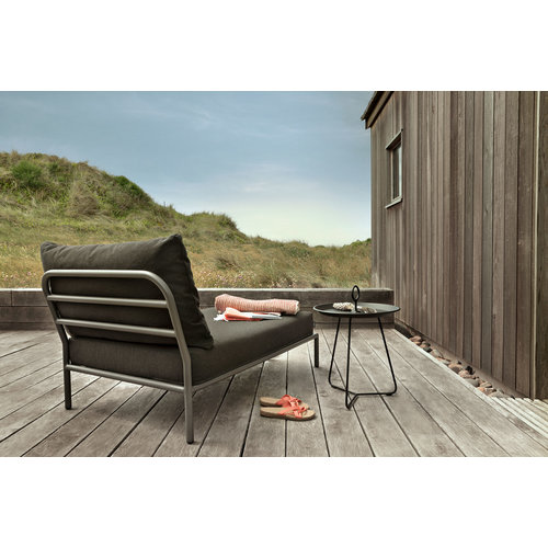 Houe Level2 lounge sofa rechterhoek sunbrella heritage - donkergrijs frame