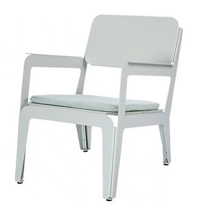 Weltevree Bended chaise longue de jardin agate gris incl. coussin gris