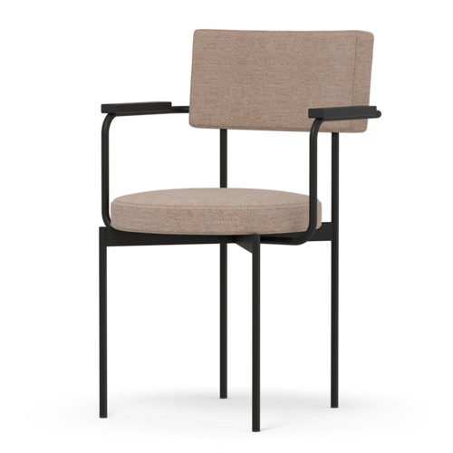 HK Living Black eetkamerstoel met armleuningen HK Living Black eetkamerstoel met armleuningen