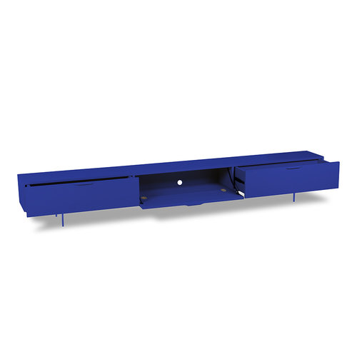 HKLiving TV-meubel kobaltblauw met zichtbare houtnerven 250 cm