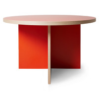 Eettafel rond oranje Ø 130