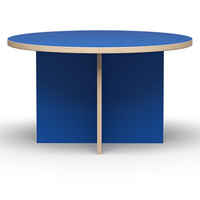 Eettafel rond blauw Ø 130