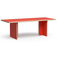 Eettafel rechthoekig oranje