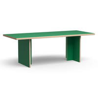 Eettafel rechthoekig groen