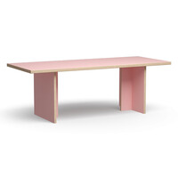 Eettafel rechthoekig roze