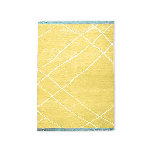 HKLiving Handgeweven tapijt geel wol 180 x 280 HKLiving Handgeweven tapijt geel wol 180 x 280