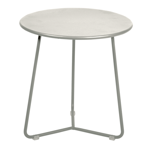 Fermob Cocotte bijzettafel gris argile metaal Ø 34,5 x H 36 Fermob Cocotte bijzettafel gris argile metaal Ø 34,5 x H 36