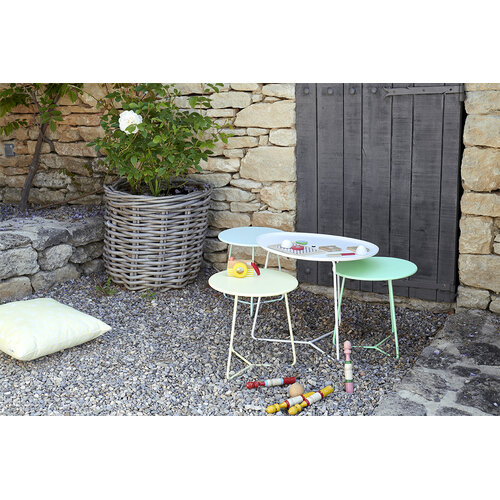 Fermob Cocotte bijzettafel réglisse metaal Ø 34,5 x H 36