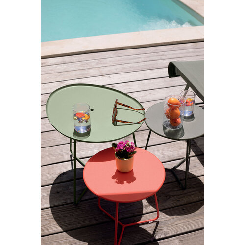 Fermob Cocotte bijzettafel réglisse metaal Ø 34,5 x H 36