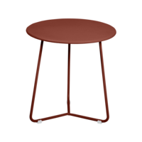 Cocotte table d'appoint en métal ocre rouge Ø 34,5 x H 36