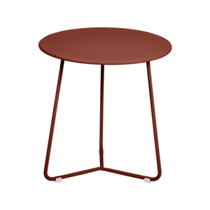 Fermob Cocotte bijzettafel  ocre rouge metaal Ø 34,5 x H 36