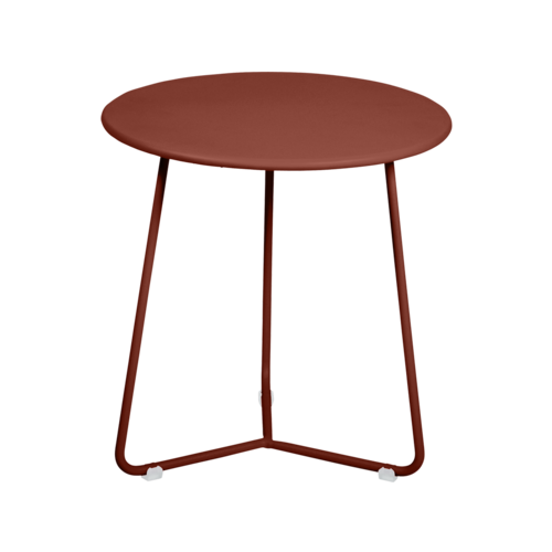 Fermob Cocotte bijzettafel  ocre rouge metaal Ø 34,5 x H 36