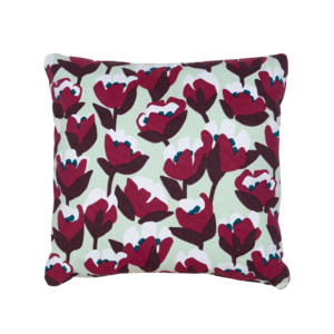 Fermob Tulipe coussin bouquet sauvage menthe glaciale 44 x 44