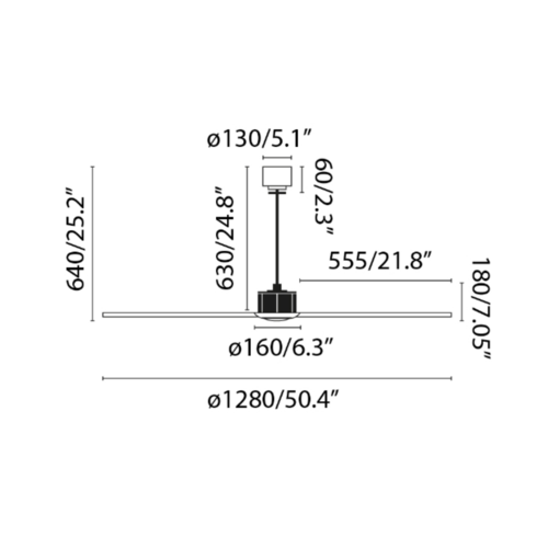 Faro Barcelona Just Fan M ventilator Ø 1280 Led zwart / hout DC smart