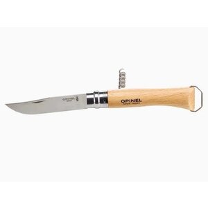 Opinel Gourmets kurkentrekker-zakmes met opener nr.10 rvs/hout