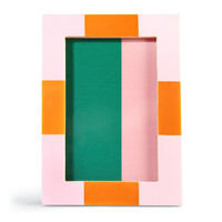 Check fotoframe rechthoekig roze