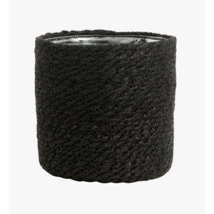nordal Panier en jute noir Ø 14 cm