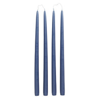 Kaars spits toelopend baja blue - set van 4