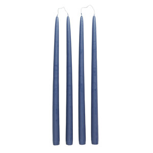 Broste Copenhagen Bougie conique baja blue - lot de 4 Broste Copenhagen Bougie conique baja blue - lot de 4