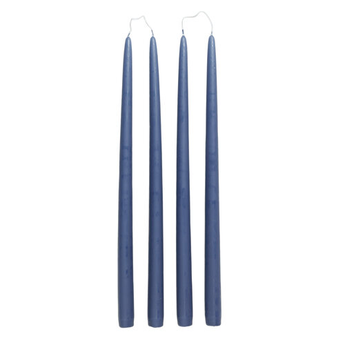 Broste Copenhagen Kaars spits toelopend baja blue - set van 4