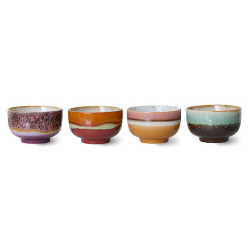 HKLiving 70’s Noodle bowls Geyser – set van 4