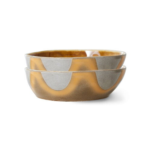 HKLiving 70’s pasta bowls Oasis – set van 2