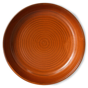 HKLiving Chef ceramics assiette creuse L burned orange
