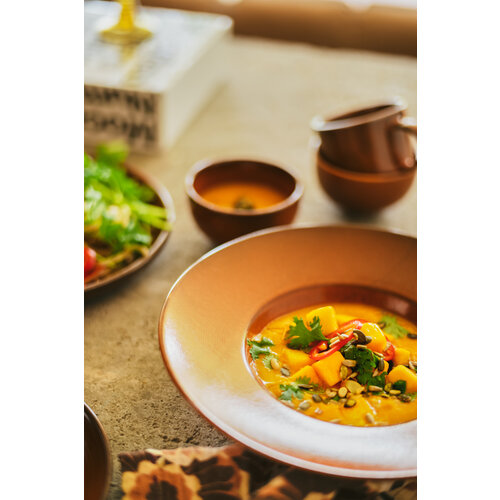 HKLiving Chef ceramics pastabord burned orange