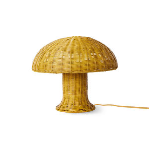 HKLiving Mustard lampe de table en rotin