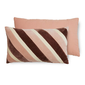 HKLiving Rose coussin rayé en velours 60 x 35