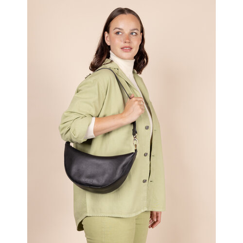 O My Bag Leo handtas - soft grain leder zwart