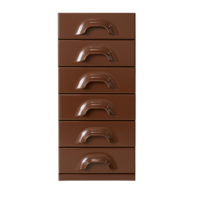 Ladekast met 6 lades chocolate