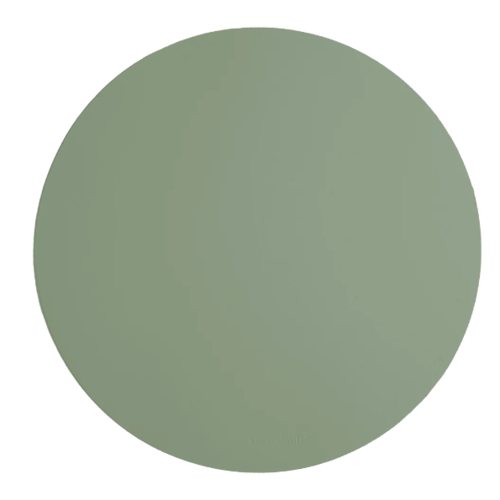 Vacavaliente SRL Ruca placemat rond Sage Green recycl. leer