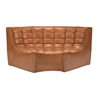 N701 Sofa rond hoekelement leder old saddle